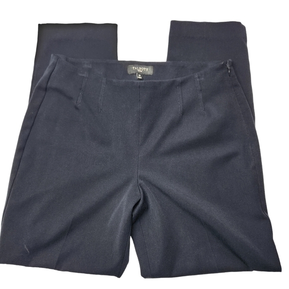 Talbots Pants Straight Leg High Waist Navy Blue, Size 10 Petite - Picture 3 of 14